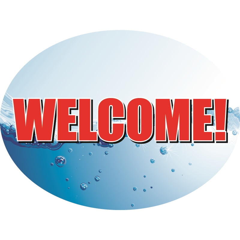 Welcome- 12"w x 8"h Die-Cut Sign Panel