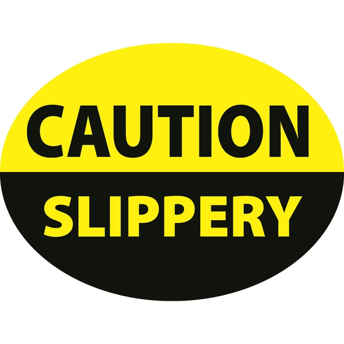 CAUTION SLIPPERY- 12"w x 8"h Die-Cut Sign Panel