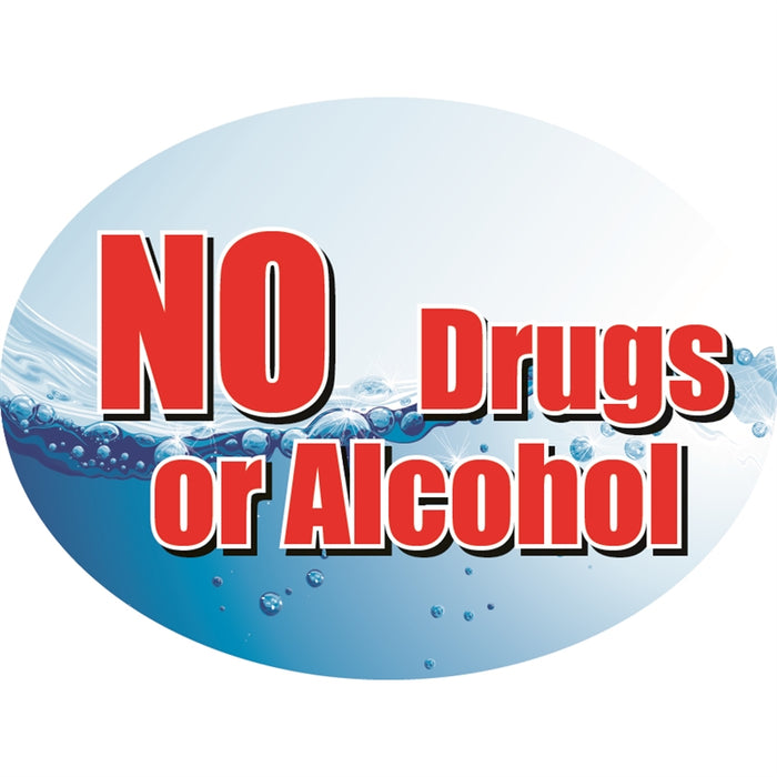 NO Drugs or Alcohol- 12"w x 8"h Die-Cut Sign Panel