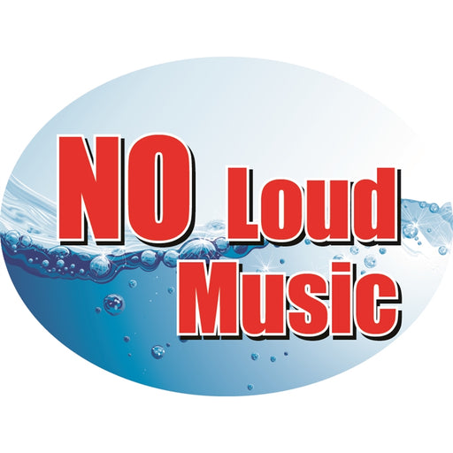 NO Loud Music- 12"w x 8"h Die-Cut Sign Panel