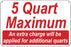 5 Quart Maximum- 24"w x 16"h Aluminum oil Change Sign