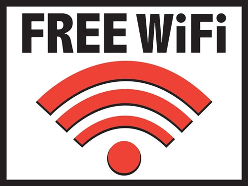 Free WiFi- 24"w x 18"h Coroplast Yard Sign