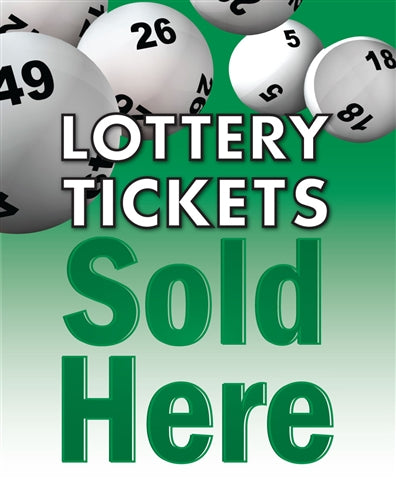 Lottery Tickets Sold Here- 22"w x 28"h 4mm Coroplast Insert