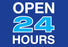 Die Cut Decal- "Open 24 Hours"