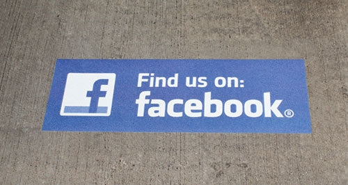 Find us on Facebook' Event-Trac Decal