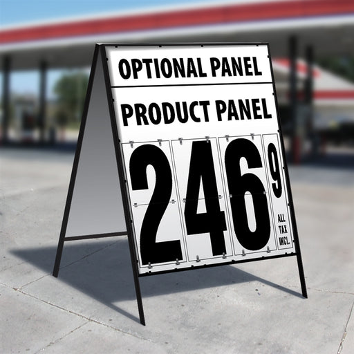 24" Flip Numbers- 1 Product, Double Sided A-Frame w/Optional panel