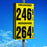 24" Flip Numbers- Two-Product, Double-Sided Pole Mount