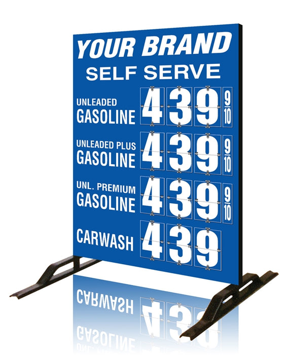 Double Sided  Four Product Flip Sign blue