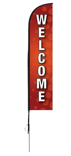 "Welcome" Flag- Blade Style