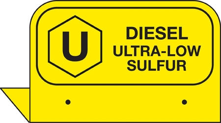 Aluminum FPI Tags- "Diesel Ultra-Low Sulfur"