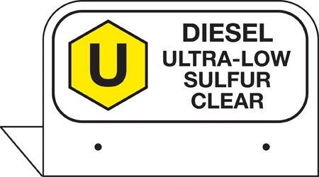 Aluminum FPI Tags- "Diesel Ultra-Low Sulfur Clear"