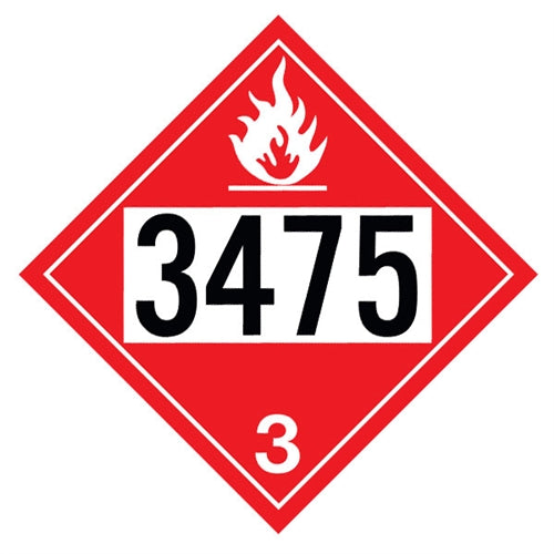 Aluminum Truck Placard- "3457" Ethanol