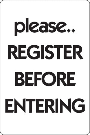 Register Before Entering