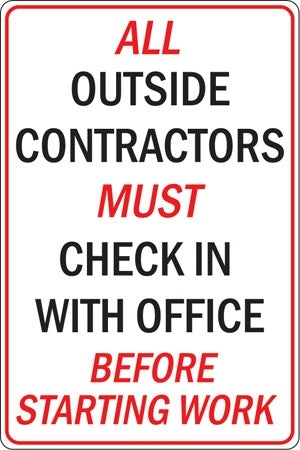 Contractors Must Check In- 12