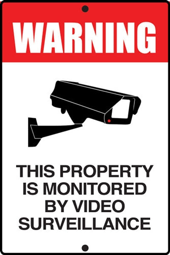 Aluminum Sign "WARNING Video Surveillance"