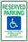 .080 Reflective "RESERVED PARKING (handicap)"