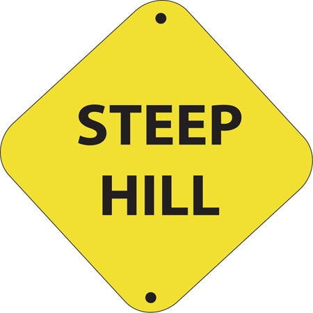 Aluminum Trail Marker "Steep Hill"