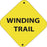 Winding Trail- 12"w x 12"h Aluminum Trail Marker