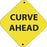 Aluminum Trail Marker "Curve Ahead"