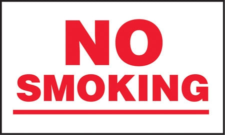 No Smoking- 5"w x 3"h Decal