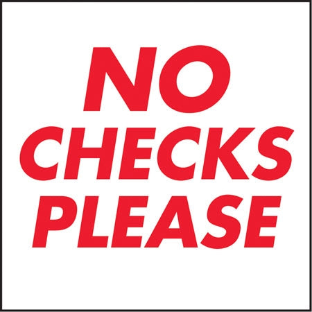 No Checks Please- Decal