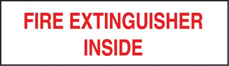 "Fire Extinguisher Inside" Decal