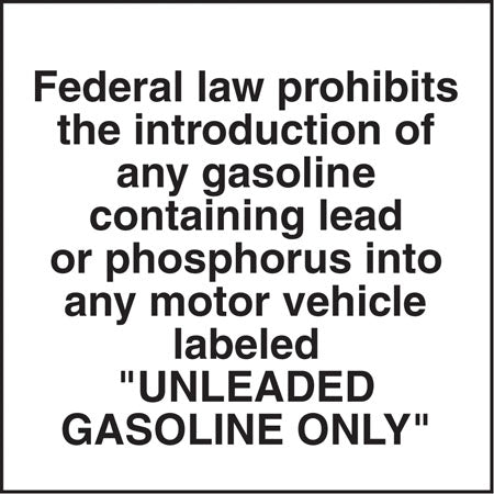 Federal Law Prohibits- 6"w x 5"h Decal