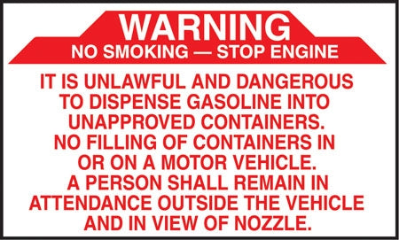 Warning It Is Unlawful And Dangerous- 5"w x 3"h Decal