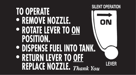 To Operate *Remove Nozzle- 9"w x 5"h Decal