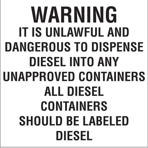 Warning it is unlawful and dangerous- 6"w x 6"h Decal