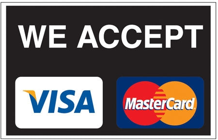 We Accept Visa MasterCard- 13
