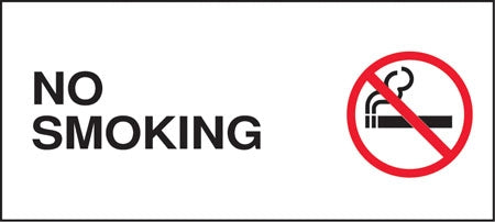 No Smoking (No Smoking Logo)- 13"w x 6"h Decal