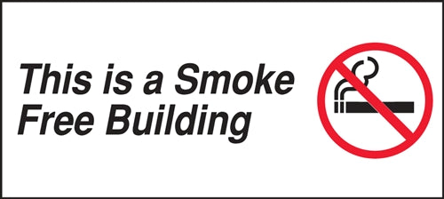 This Is A Smoke Free Building- 9"w x 4"h Decal