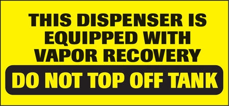 Do Not Top Off Tank- 13"w x 6"h Decal