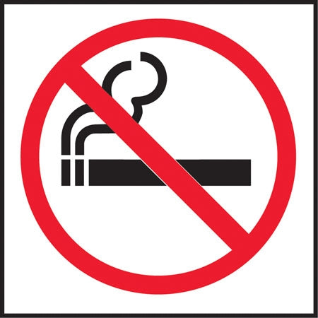 No Smoking Symbol- 6"w x 6"h Decal