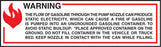 Warning The Flow Of Gas- 6"w x 2"h Decal