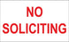 No Soliciting- 5"w x 3"h Decal
