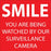 Smile You Are Being Watched- 6"w x 6"h Decal