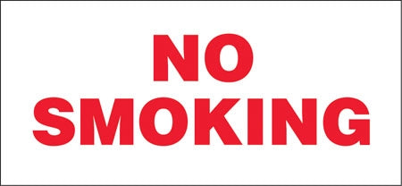 No Smoking- 13"w x 6"h Decal