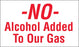 No Alcohol Added To Our Gas- 5"w x 3"h Decal