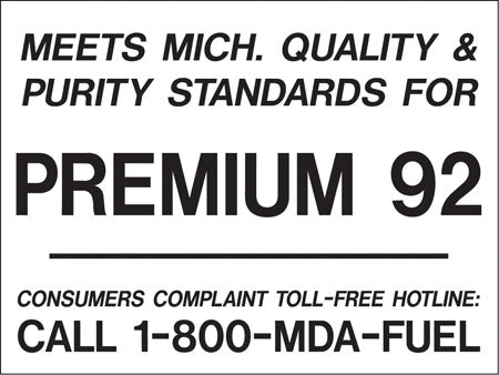 Meets Michigan...Premium 92- 4"w x 3"h Black on White Decal