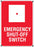Emergency Shut-Off Switch- 10"w x 14"h Aluminum Sign