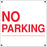 No Parking- 14"w x 14"h Aluminum Sign