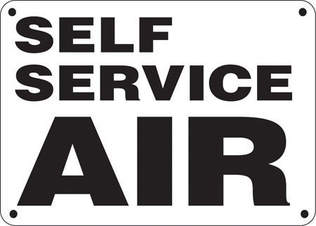 Self Service Air- 14"w x 10"h Aluminum Sign