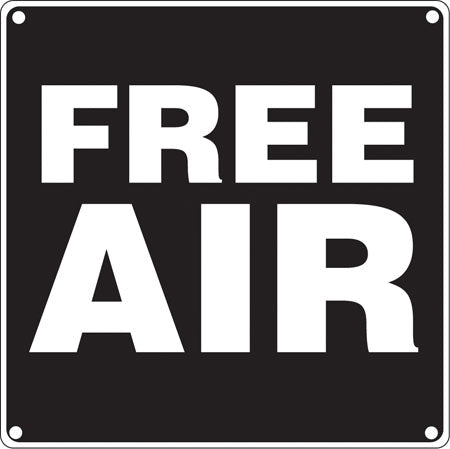 Free Air- 12"w x 12"h Aluminum Sign