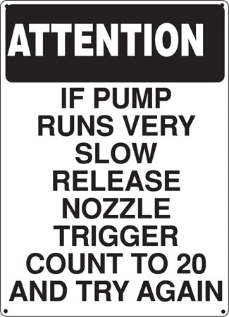 Pump Operating Signs — UnitedSign