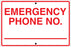 Emergency Phone Number- 18"w x 12"h Aluminum Sign