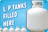 "LP Tanks Filled Here" Small Aluminum Sign