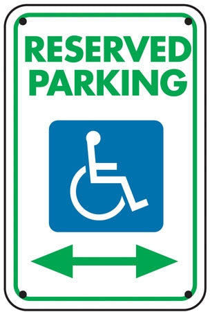 "Reserved Parking" Handicap Symbol SIgn