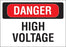 Danger High Voltage- 10"w x 7"h Decal